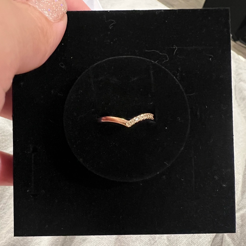 Pandora Timeless Wish Half Sparkling Ring 14k rose gold-plated